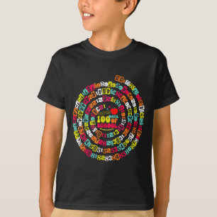 Gelukkig 100 dagen school leuke wiskundeleraar kin t-shirt