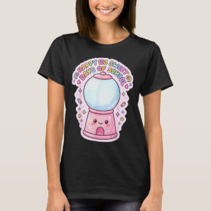 Gelukkig 100 zoete schooldagen kauwgomautomaat kin t-shirt