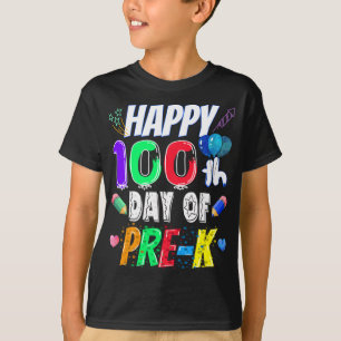 Gelukkig 100e dag schoolcadeau 100 dagen pre-k t-shirt