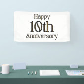 Gelukkig 10-jarig jubileum 1.6x3 vinyl banner (Beurs)