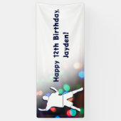 Gelukkig 12e verjaardagsfeest Verlichte banner (Verticaal)