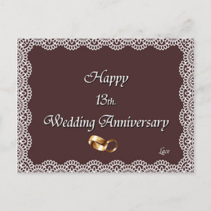 Gelukkig 13de. Weddenschap Jubileum Lace Briefkaart