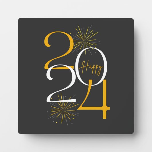 gelukkig 2024 oudejaarsavond T-Shirt Fotoplaat (Voorkant)