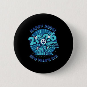 Gelukkig 2026 Oud en Nieuw-viering ontwerp  Ronde Button 5,7 Cm
