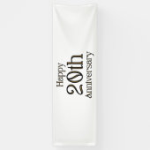 Gelukkig 20-jarig jubileum 2.5x8 vinyl banner (Verticaal)
