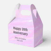Gelukkig 20-jarig jubileum roze paarse pastel naam