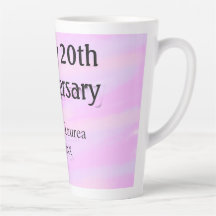 Gelukkig 20-jarig jubileum roze paarse pastel naam