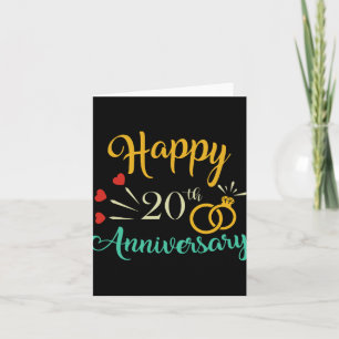 Gelukkig 20e Jubileum Matching Koppels 20e Anniv Kaart