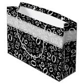 Gelukkig 20e Willekeurig Nummerpatroon Zwart/Wit Groot Cadeauzakje (Achterkant Gekanteld)