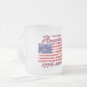 Gelukkig 250-jarig Amerika Matglas Koffiemok