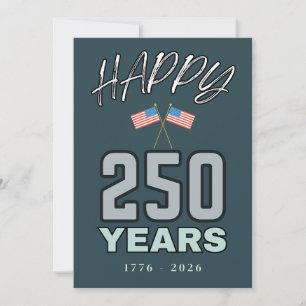 Gelukkig 250-jarig jubileum van de VS 1776–2026 Bedankkaart