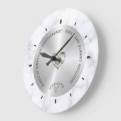 Gelukkig 25-jarig huwelijk universeel marmer en zi grote klok (Hoek)