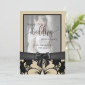 Gelukkig 25-jarig huwelijksjubileum traditionele f kaart (Staand voorkant)