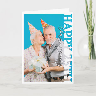 Gelukkig 25-jarig zilveren huwelijksjubileum fotok bedankkaart