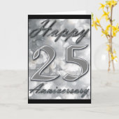 Gelukkig 25e Jubileum Wenskaart Kaart (Gele Bloem)
