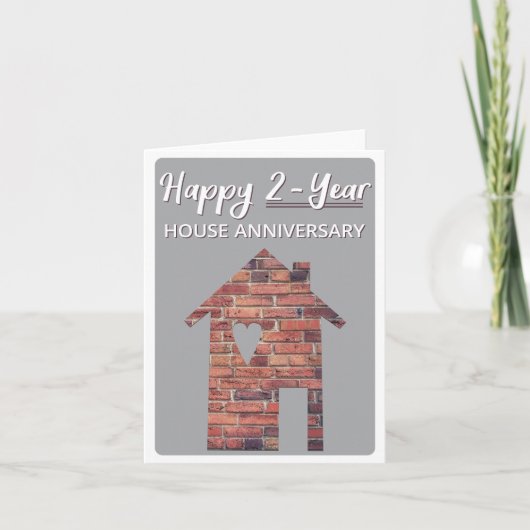 Gelukkig 2-jarig huisjubileum Kaart (Voorkant)