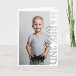 Gelukkig 2e verjaardags fotoalbum kaart
