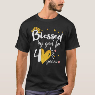 Gelukkig 40 jaar Gezegd door God voor Happy 40th B T-shirt