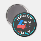 Gelukkig 4 juli-97958 magneet (Voorkant / Achterkant)