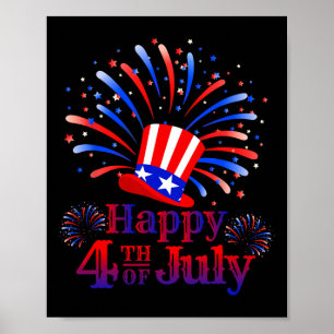 Gelukkig 4 juli Amerika viert vrijheid Poster