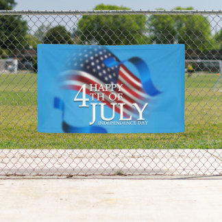 Gelukkig 4 juli Amerikaans patriottisch Spandoek