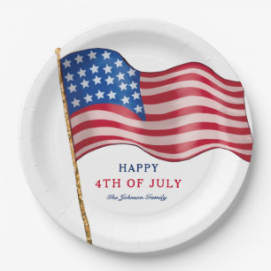 Gelukkig 4 juli Amerikaanse vlag Papieren Bordje