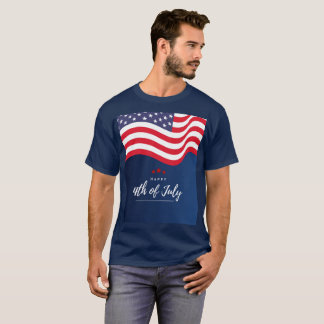 Gelukkig 4 juli Amerikaanse vlag patriottisch T-shirt