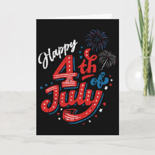 Gelukkig 4 juli Cool Onafhankelijkheidsdag Patriot Kaart