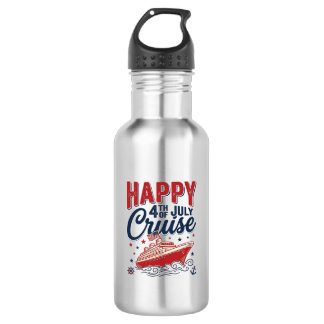 Gelukkig 4 juli Cruise Vintage Patriottische Shirt Waterfles