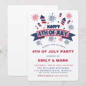 GELUKKIG 4 JULI - FEEST KAART (Voorkant / Achterkant)