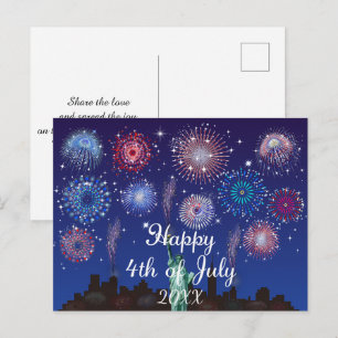 Gelukkig 4 juli in New York Briefkaart