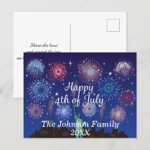 Gelukkig 4 juli in New York Briefkaart