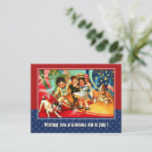 Gelukkig 4 juli.  Kinder Briefkaart (Staand voorkant)