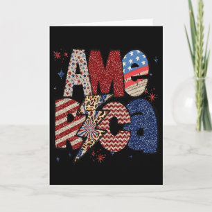Gelukkig 4 juli luipaard Usa Amerikaanse vlag Patr Kaart