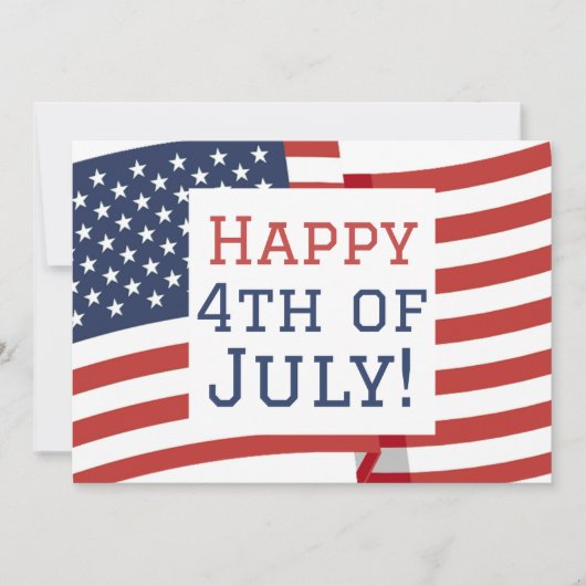 Gelukkig 4 juli Onafhankelijkheidsdag feest Kaart (Voorkant)