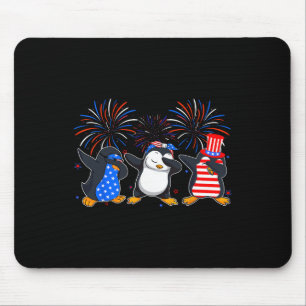 Gelukkig 4 juli - Patriotische Dieren - Pinguïn Muismat