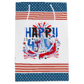 Gelukkig 4 juli Vuurwerk USA-63261 Medium Cadeauzakje (Voorkant)