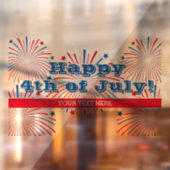 Gelukkig 4 juli vuurwerkfeest aangepaste gewoonte raamsticker (Vel 2)