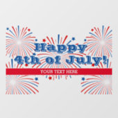 Gelukkig 4 juli vuurwerkfeest aangepaste gewoonte raamsticker (Vel)