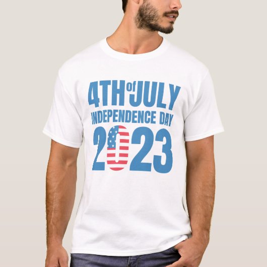 Gelukkig 4e juli Onafhankelijkheidsdag 2023 T-shirt (Voorkant)