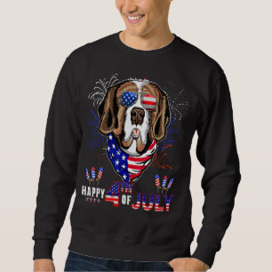 Gelukkig 4th van juli Amerikaanse vlag St Bernard Trui
