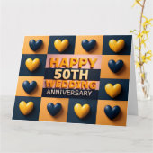 Gelukkig 50-jarig huwelijksjubileum kaart (Gele Bloem)