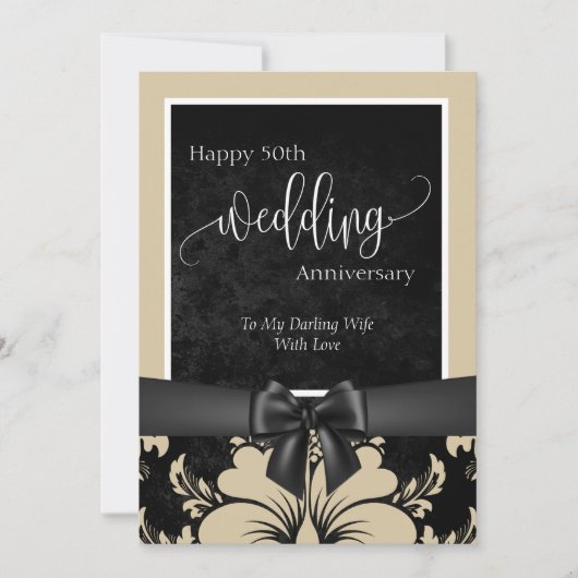 Gelukkig 50-jarig huwelijksjubileum kaart (Voorkant)