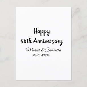 Gelukkig 50-jarig huwelijksjubileum toe voeg koppe briefkaart