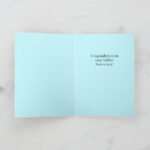 Gelukkig 50-jarig jubileum Pretty Heart Kaart (Binnen)