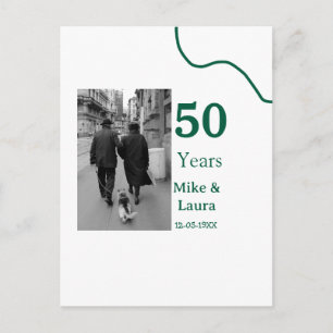 Gelukkig 50-jarig jubileum voeg naam koppel datum briefkaart