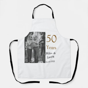 Gelukkig 50-jarig jubileum voeg naam koppel datum schort