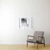 Gelukkig 50-jarig jubileum voeg naam koppel datum  wandkleed (In Situ (horizontaal))