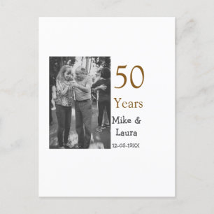 Gelukkig 50-jarig jubileum voeg naam paar datum hu briefkaart