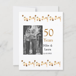 Gelukkig 50-jarig jubileum voeg naam paar datum hu briefkaart
